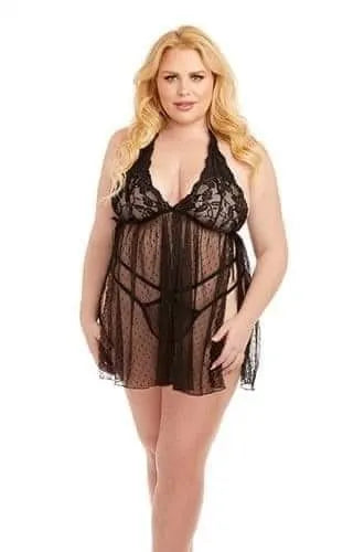 Sheer Halter Babydoll