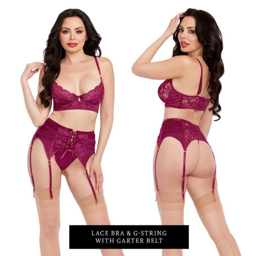Lace Bra & G-String Set