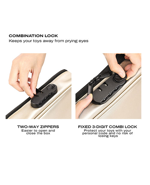 Dorcel Discreet Lockable Storage Box - GOLD